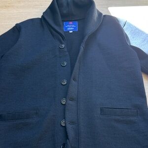 Dehen Best Made Men's Navy Shawl Collar Cardigan M never worn